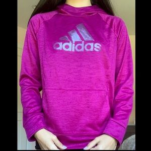 Adidas Girls Youth Hoodie Poly Tech Fleece NEW